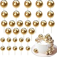 Vista 8 de Rsstarxi 30 bolas para decoración de tartas, bolas de decoración de pasteles, mini globos, bolas de espuma, decoración de pasteles para baby shower