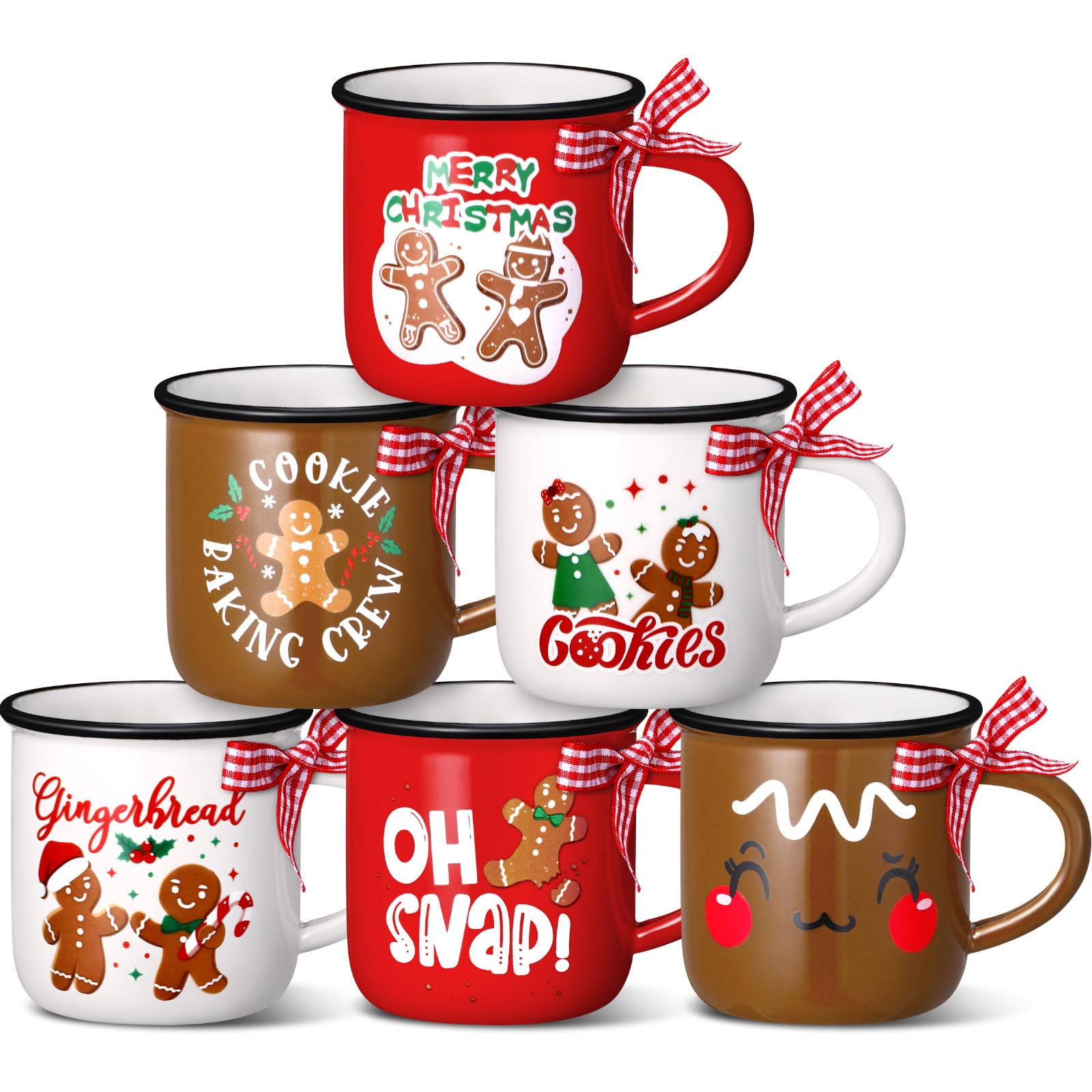 Amazon.com: SiliFine 6 Pcs Christmas Mini Coffee Mugs Xmas