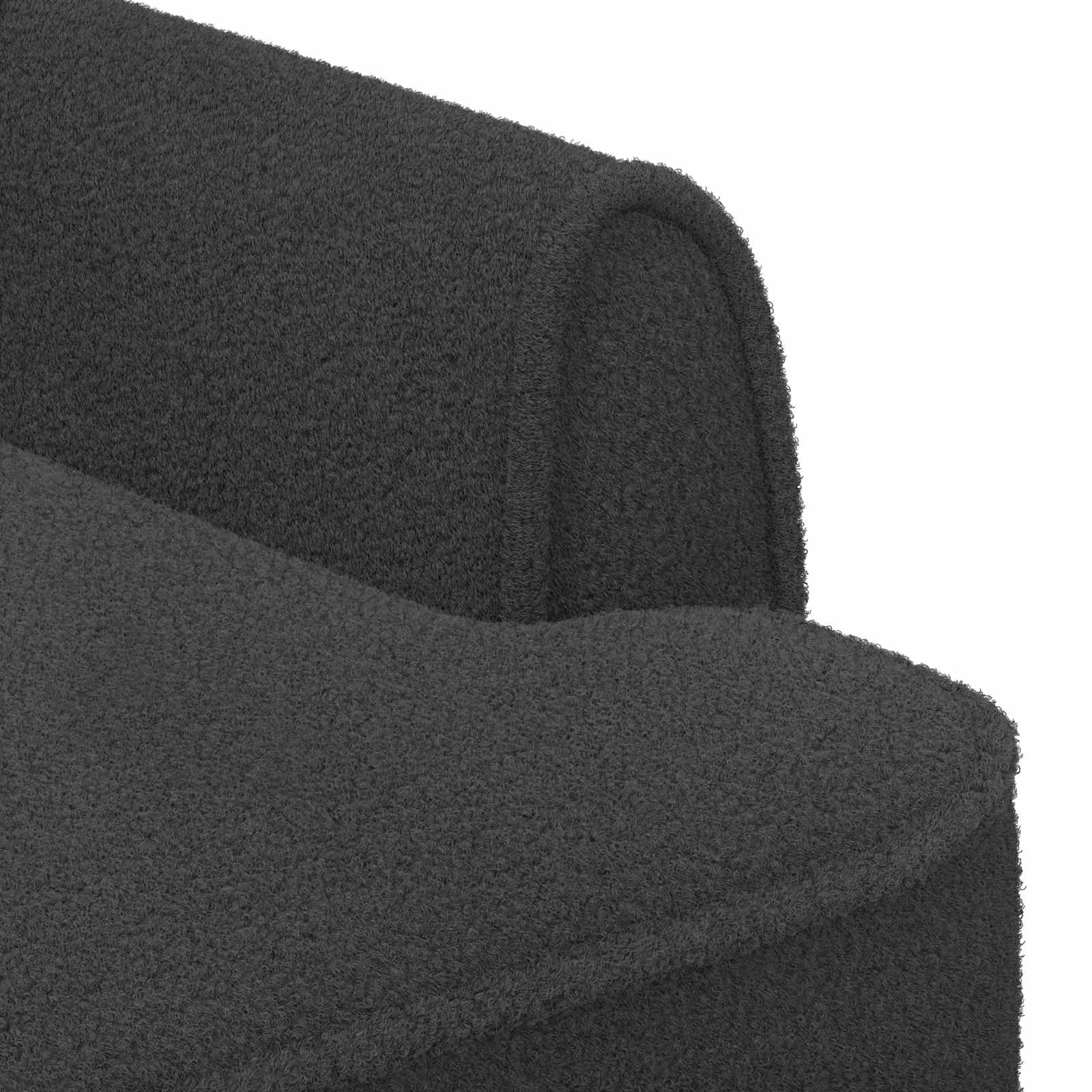 Banco de 2 plazas gris oscuro 117 x 67 x 77 cm Bouclé banco acolchado con cierre de botón, cojín extraíble, marco de madera resistente para salón, pasillo, dormitorio, comedor