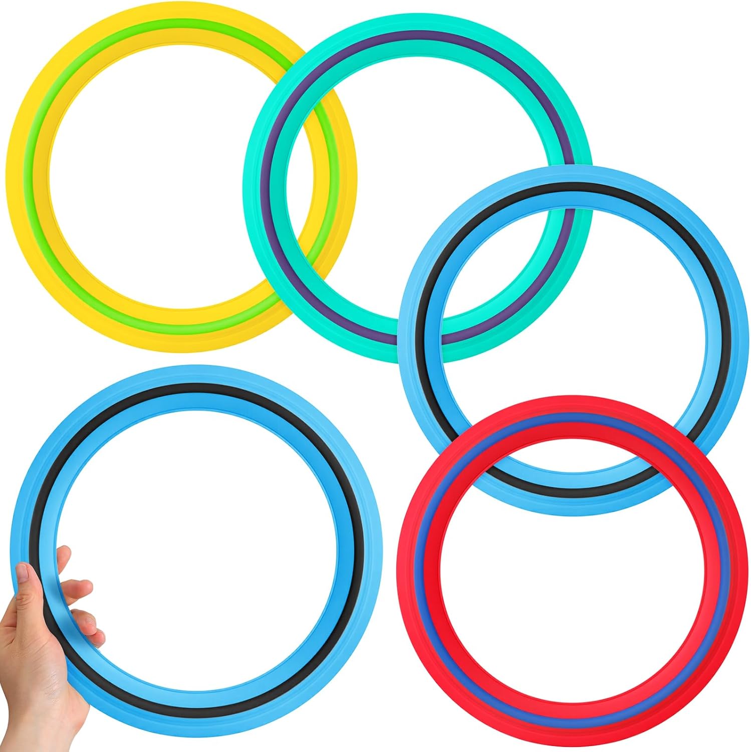 Seenelling Flying Disc 11 Inch Flying Ring Bulk for Backyard Beach Sport Outdoor Soft Discs for Beach Pool Backyard Camping Activities Sport Playing Toss Gifts