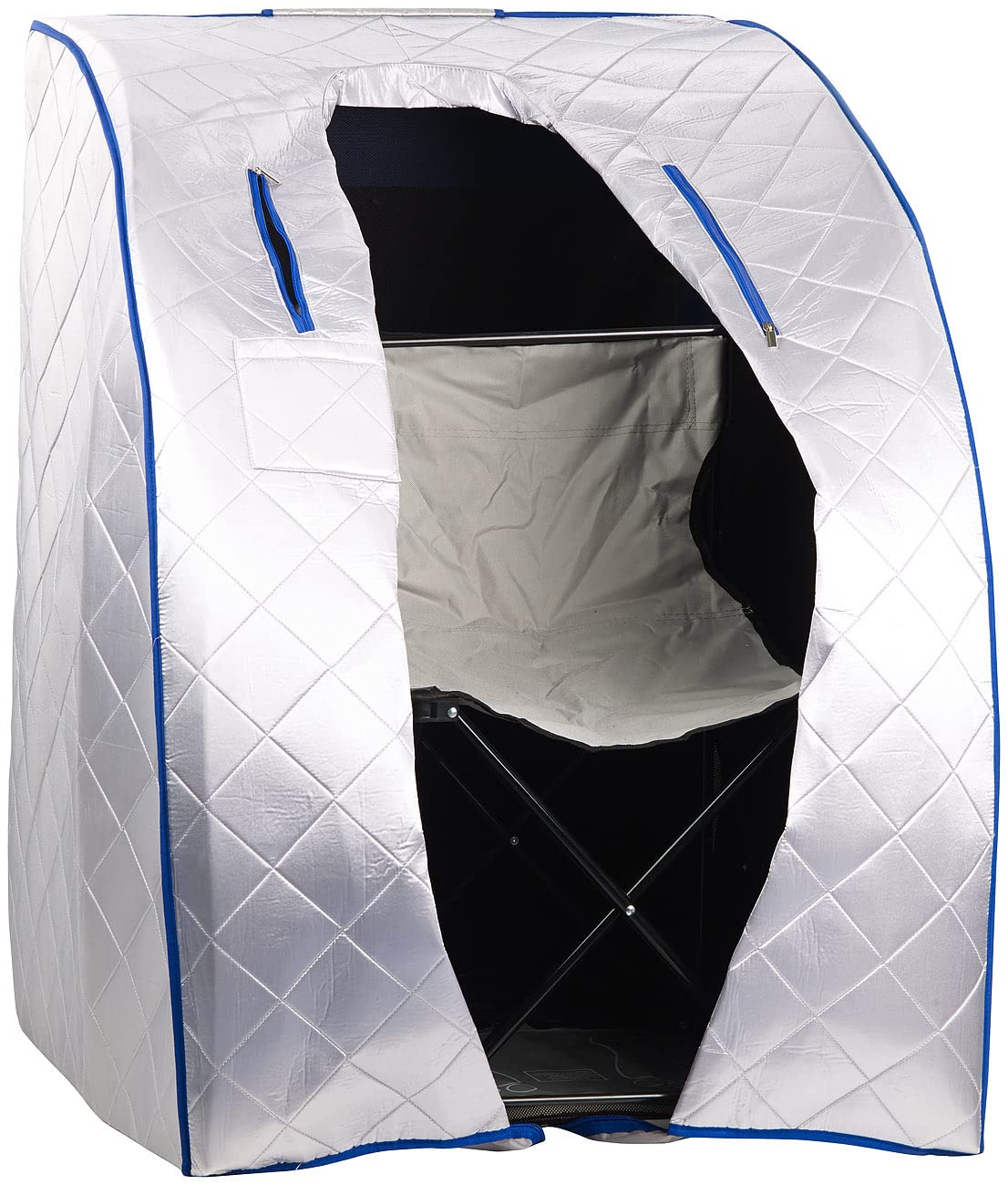 Sauna portatile a infrarossi con pediluvio riscaldante, 4 riscaldatori in carbonio, sedia, 1050 W