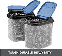 Vista 3 de Buddeez Contenedores de almacenamiento multiusos, cubos pequeños de almacenamiento de brocas y pernos, organizadores de hardware, recipientes Azul