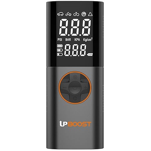 UPBOOST Ultra | Smart Portable Tyre Inflator | 7800mAh Battery, 3.2'' Large HD Screen,90W Motor,150PSI | Cordless Rechargeable Tyre Pump Air Compressor 12V | Bike Pump For Tyres,Car,Bikes & Balls