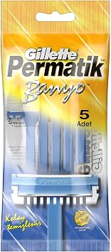 Gillette Permatic Bath Use Horse Men's Razor 5 Pieces