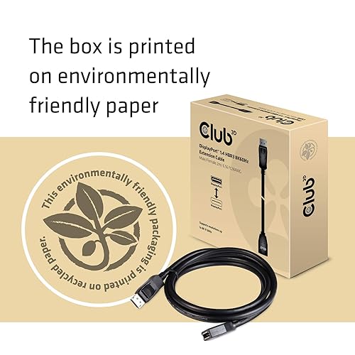Miniatura 6 de Club 3D Cable de extensión CAC-1022 DisplayPort 1.4 HBR3 8K60Hz o 4K144Hz MF 6.6 ft 6.56 pies