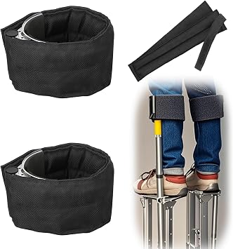 2PCS Drywall Stilts Straps - Adjustable Comfort Design Drywall Stilts Leg Bands Straps for Adults Plastering, Replacement Bands Accessories for Drywall, Painting, Insulation