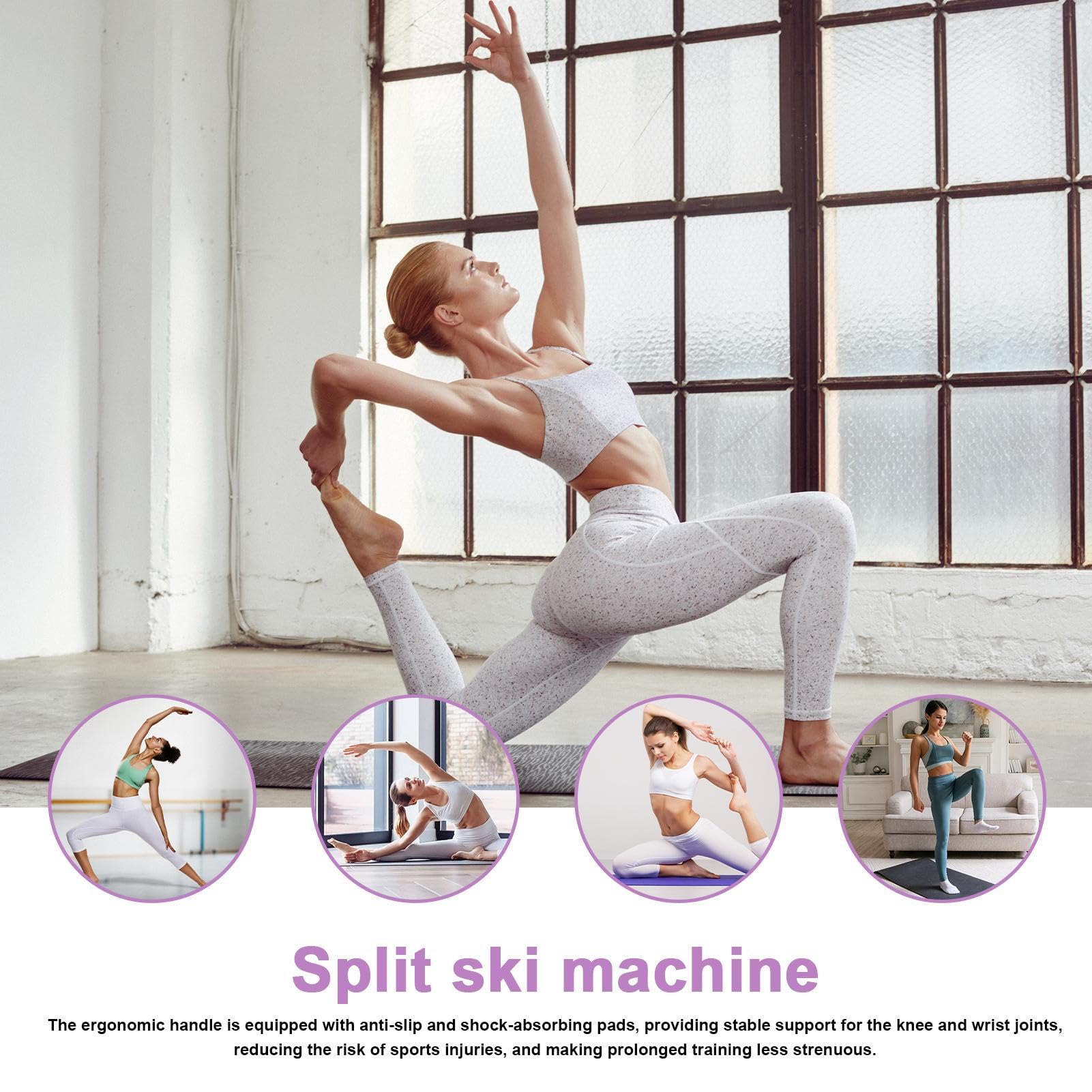 Ski-Trainingsgerät Trainer Für Bein Straffung Becken Hüfte | Ski-Simulator Bodenübungstrainer für Gesäß, Beine, Oberschenkel, Rumpfstärke, Fitness, Pilates, Fitnessstudio