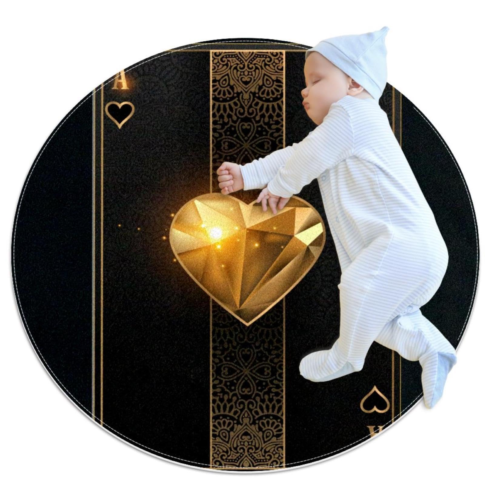 Tapis de salle de bain anti-glisse rond pour sécuriser le sol de la chambre d'enfant