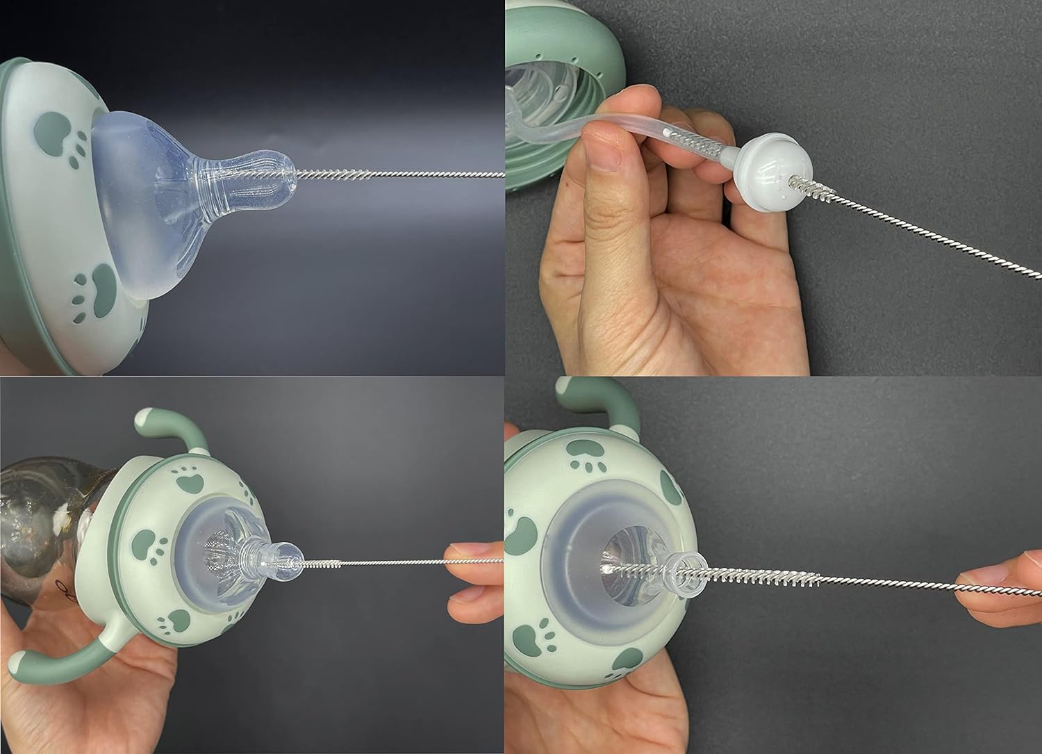 12 PCS Straw Cleaner Brush kit with 2mm-25mm /6.5-10 INCH for Tube and Pipe.Tumbler, Sippy Cup, Bottle with Straw,Hummingbird feeders and Drinking Straw, Brushes for Cleaning Tanks thumbnail