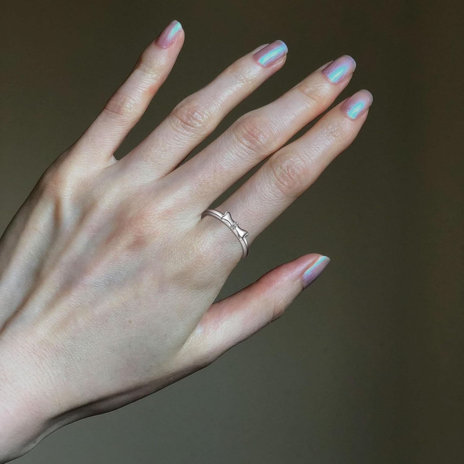 INFUSEU 925 Sterling Silver Cute Hug Rings for Women Teen Girls, You Are Loved Gifts for Daughter Girlfriend Sister Friend