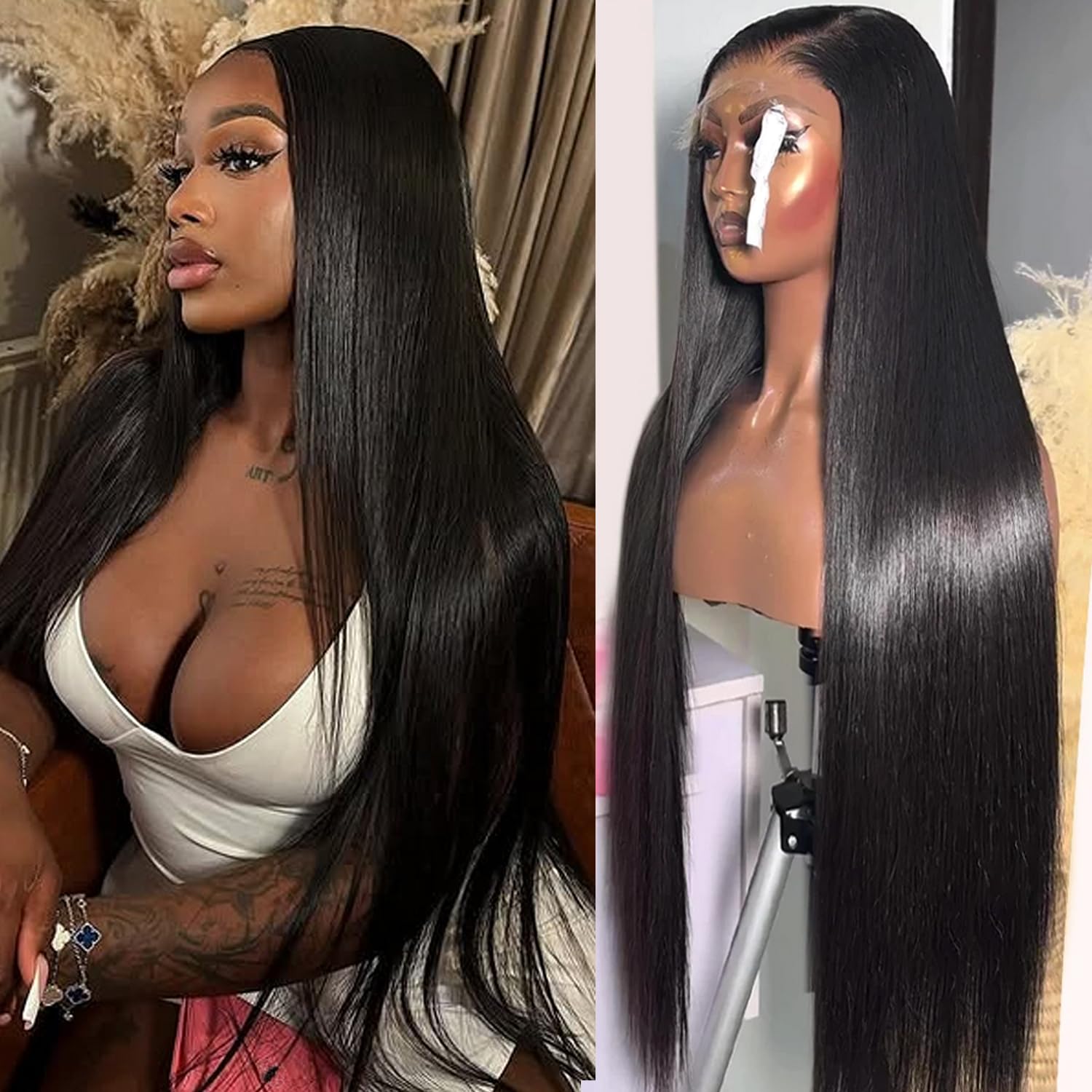 Lemoda 15A Lace Front Wigs Human Hair Straight Human Hair Wig 24 Inch Outlet Deal 13x4 HD Lace Front Wigs Human Hair for Women Glueless Wigs 13x4 Frontal Wigs 2
