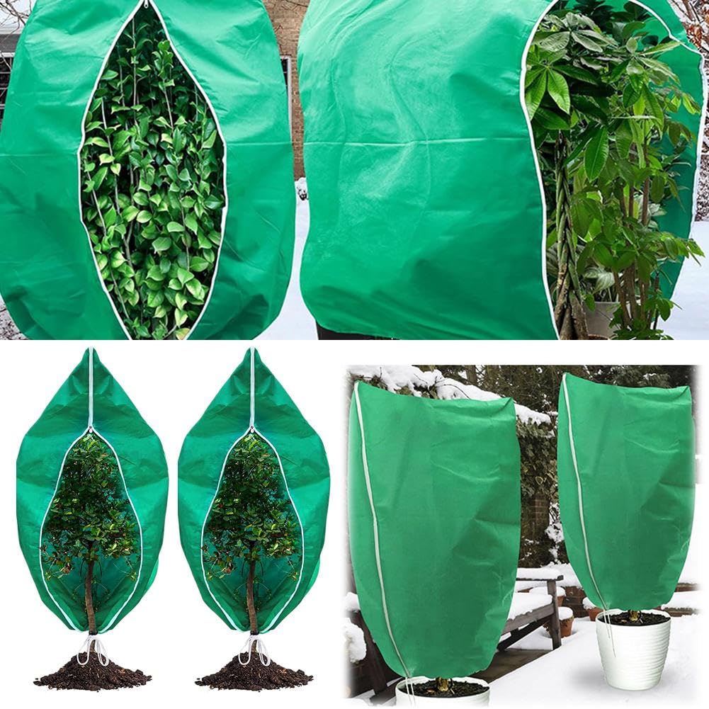 Coperture antigelo per piante, 4 pezzi, coperture antigelo per piante, panni antigelo per alberi, arbusti e piante in vaso (160 x 180 cm)