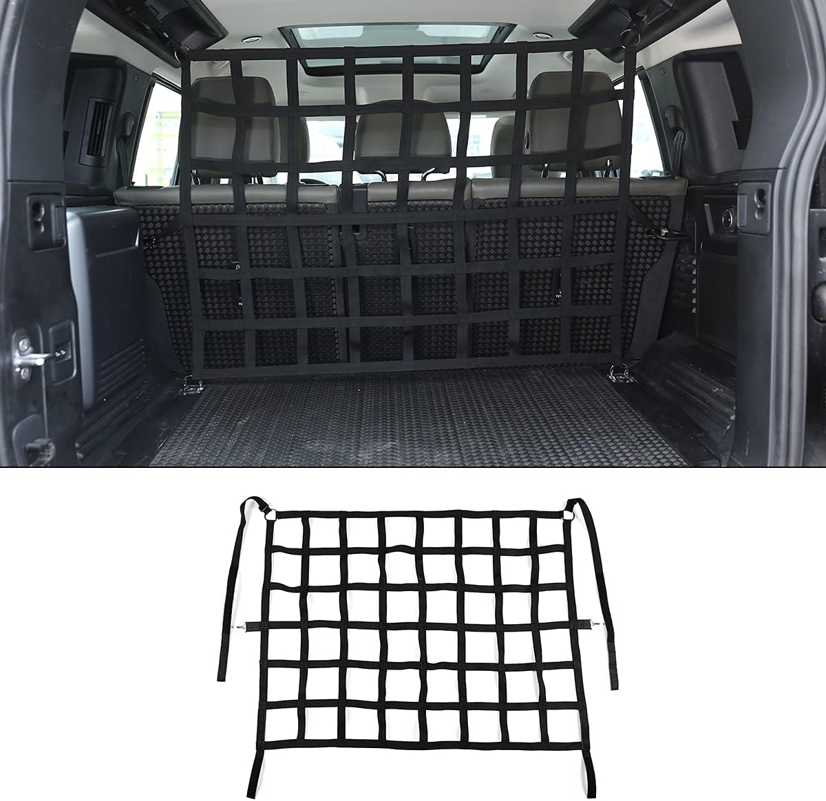 Pet Restraint Net Dog Fence Car Backseat Divider Vehicle Gate Cargo Area Travel Trunk Mesh Net Screen for Land Rover Defender 110 2020 2021 (Style A)