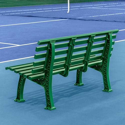 Miniatura 6 de Vermont Banco de cancha de tenis - 3 y 4 plazas  Estándar o sin respaldo (estándar, verde, 4 plazas)