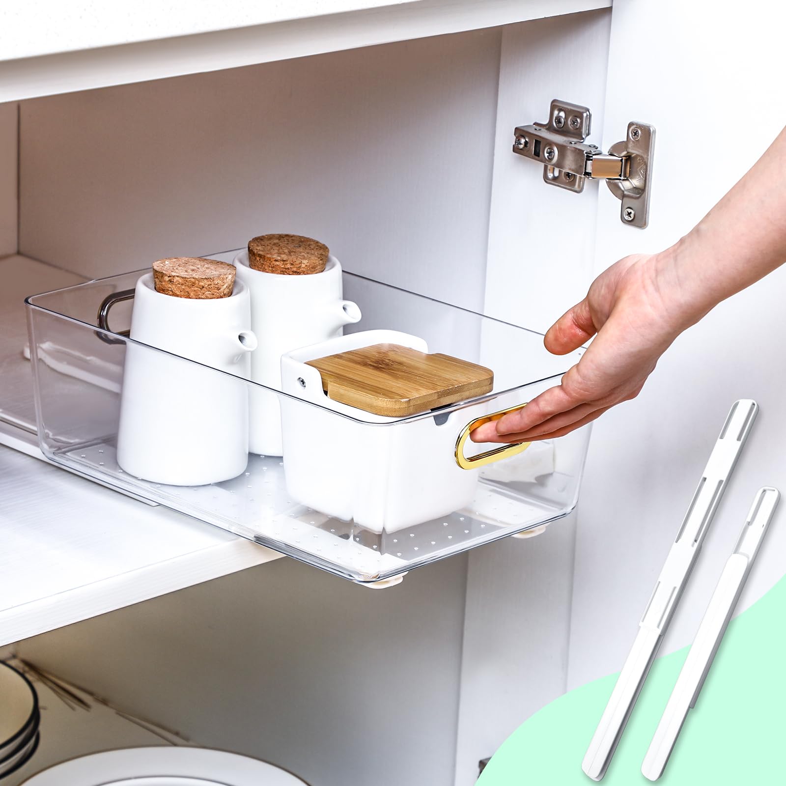 Adhesive Drawer Slides - Easy Cabinet Organization -5