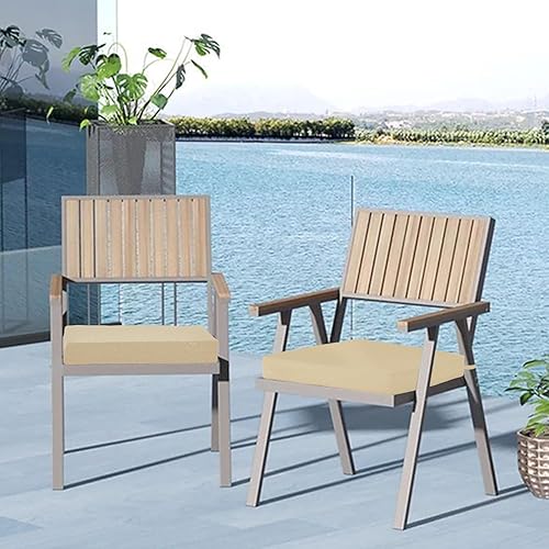 Miniatura 7 de cozyide Cojines para sillas de exterior, cojines de asiento de patio impermeables con correas ajustables, cojines cuadrados para sillas de patio