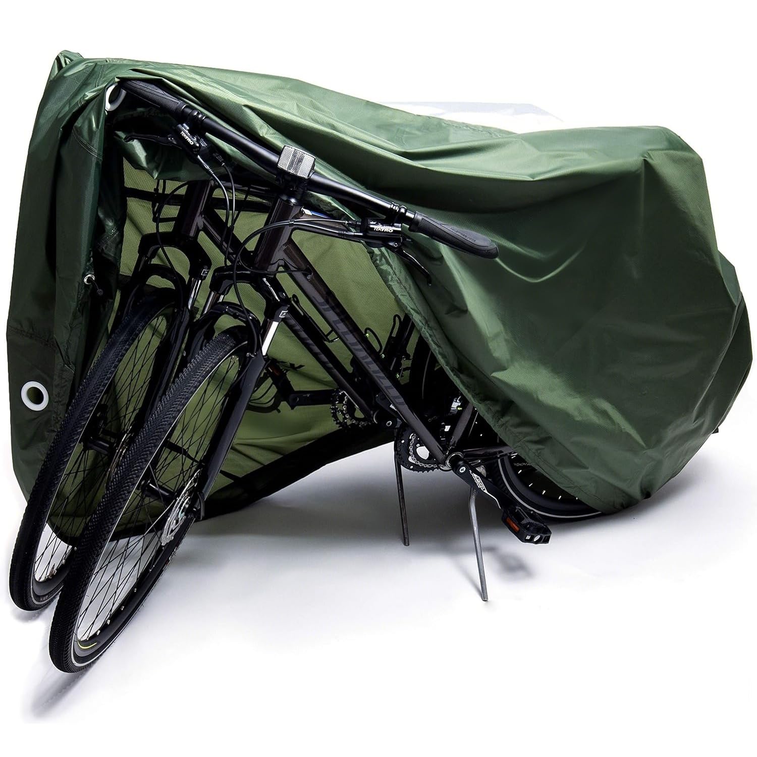 Telo protettivo per bicicletta, riflettente, per esterni, impermeabile e resistente alle intemperie, per biciclette, trikes, 29ers e biciclette elettriche (XXL-verde)