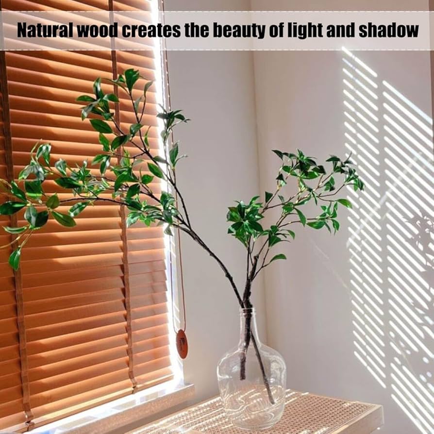 Amazon.com: Cordless Window Blinds Indoor Faux Wood Blind 16