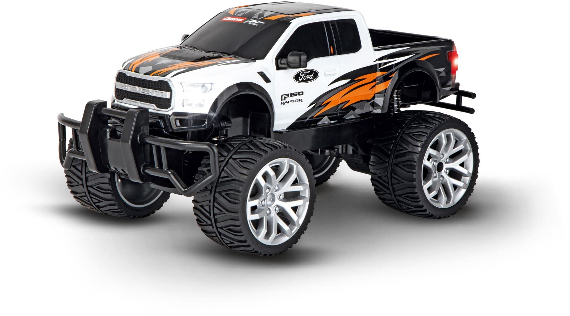 Carrera - 370142042 RC Ford F-150 Raptor I Ferngesteuerter RC Truck I Für Kinder & Erwachsenen I wiederaufladbar Batterie für 40 Minuten Fahrspaß I 18 km/h I Für Anfänger & Profis I 2,4 GHz