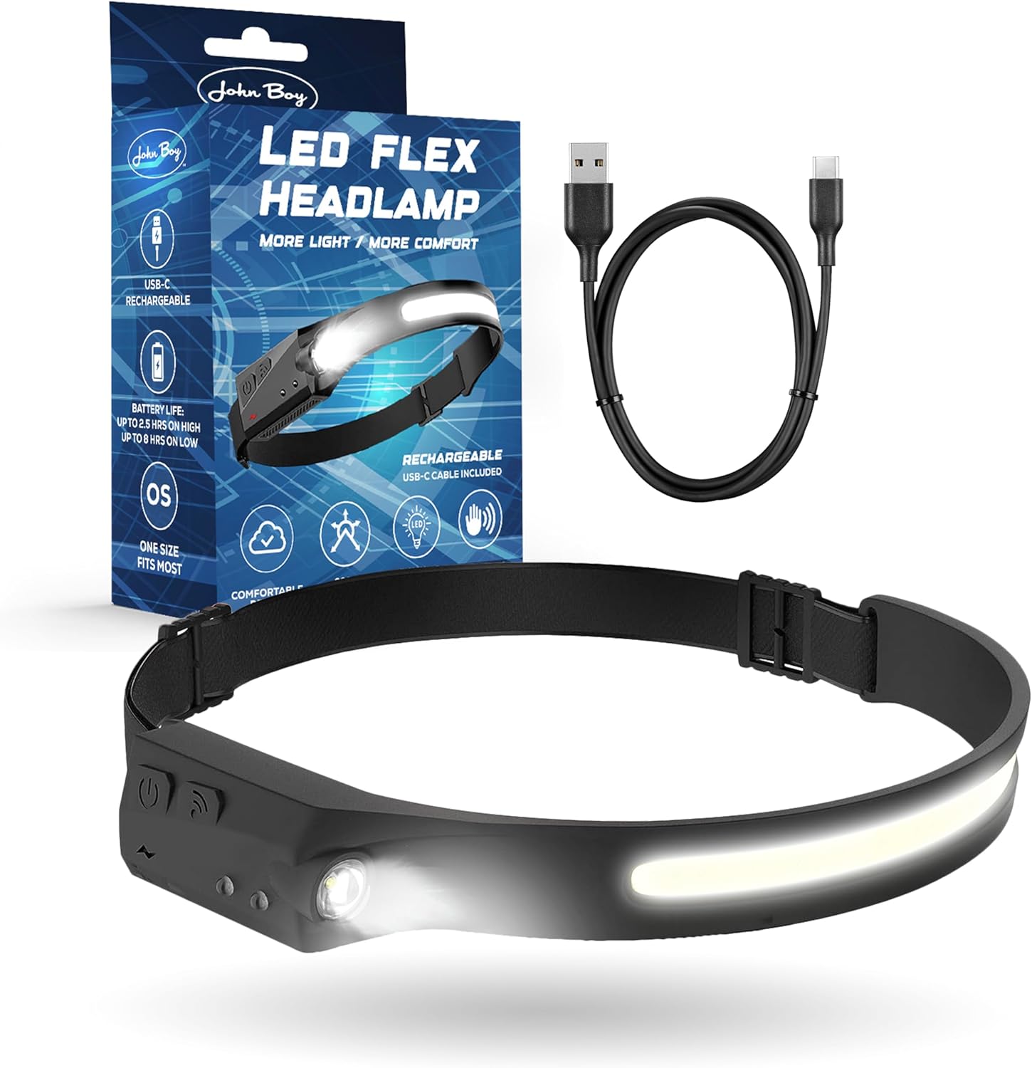 John Boy LED Flex Headlamp 230 Degree LED Head Lamp with