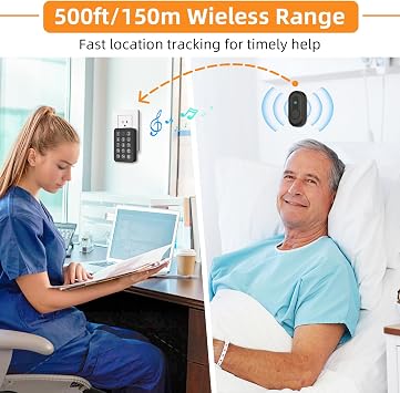 Wireless Panic Button (10 Waterproof Call Button & 1 Receiver)