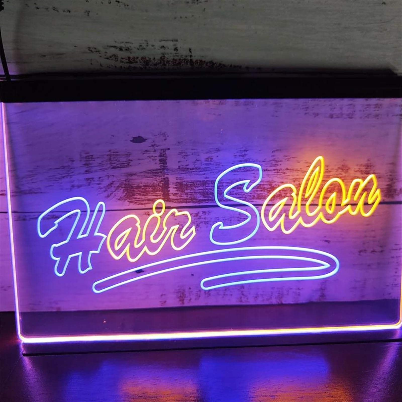 FINOTI Hair Salon LED Neon Light Sign Nail Beauty Salon LED Light Sign 2 Color Display LED Light Up Sign Hair Salon Eyelashes Nail Beauty Salon Wall Art Decoration With Switch,C,15.7"x11.8"