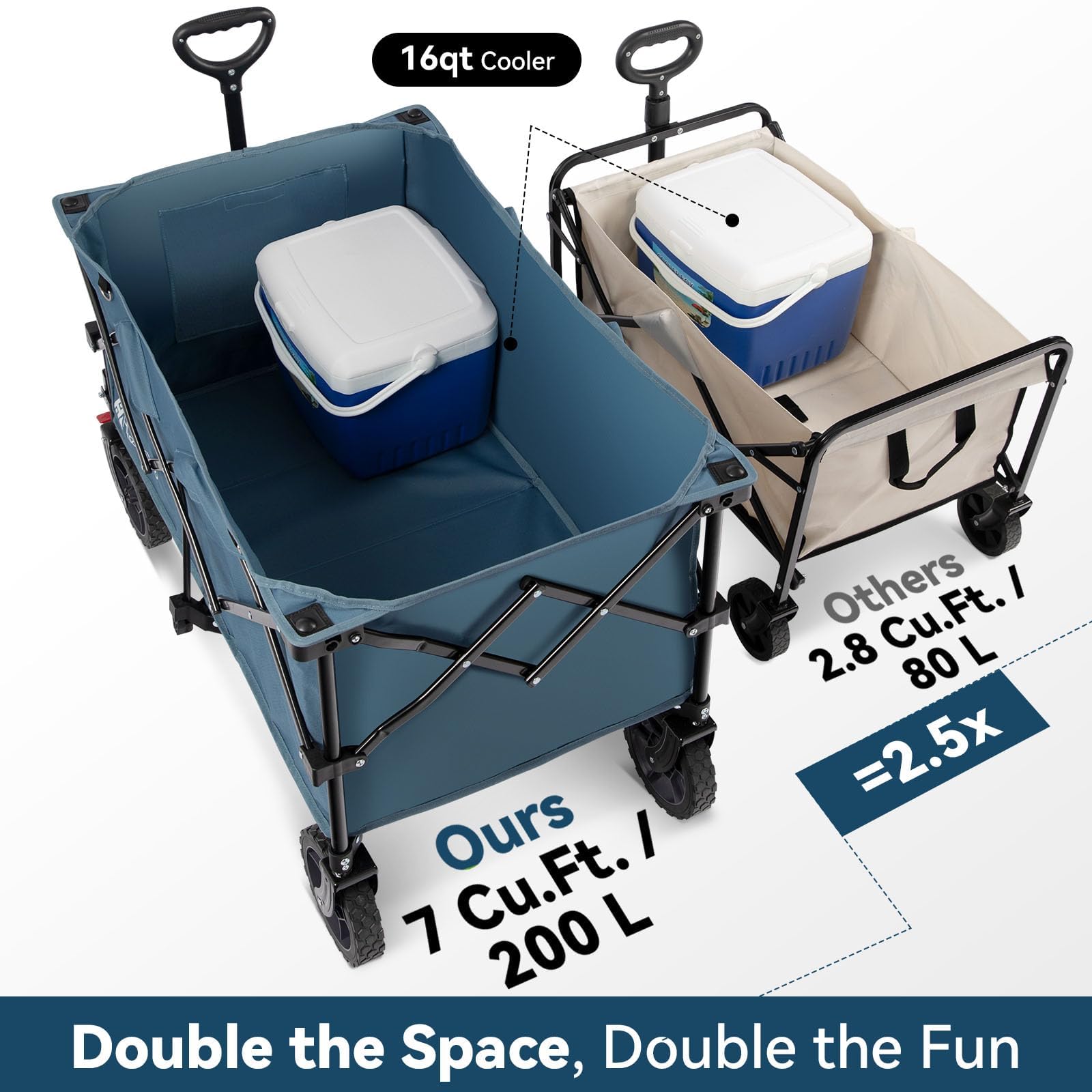 Amazon.co.jp: Hikenture 折りたたみワゴンカート 大容量 折りたたみ式