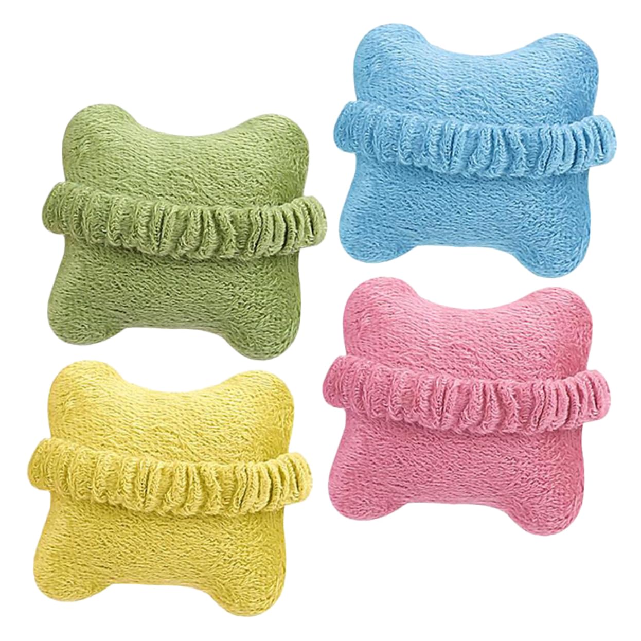 Operitacx 4 Set Cuscini Poggiapolsi Per Mouse Setoso Ergonomico Per Colori Vivaci Giallo Comfort E Facilità Pulizia Per Ufficio E Casa 4 Pezzi*4