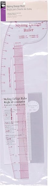 Amazon.com: Dritz Styling Design Ruler Rulers & Accessories, Clear