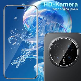 Screen Protector for Honor Magic 8 Pro 5G, 2 Pack of Tempered Glass with 2 Camera Protection for Honor Magic8 Pro, 9H Hardness Protective Glass Mobile Phone Film HD Clear