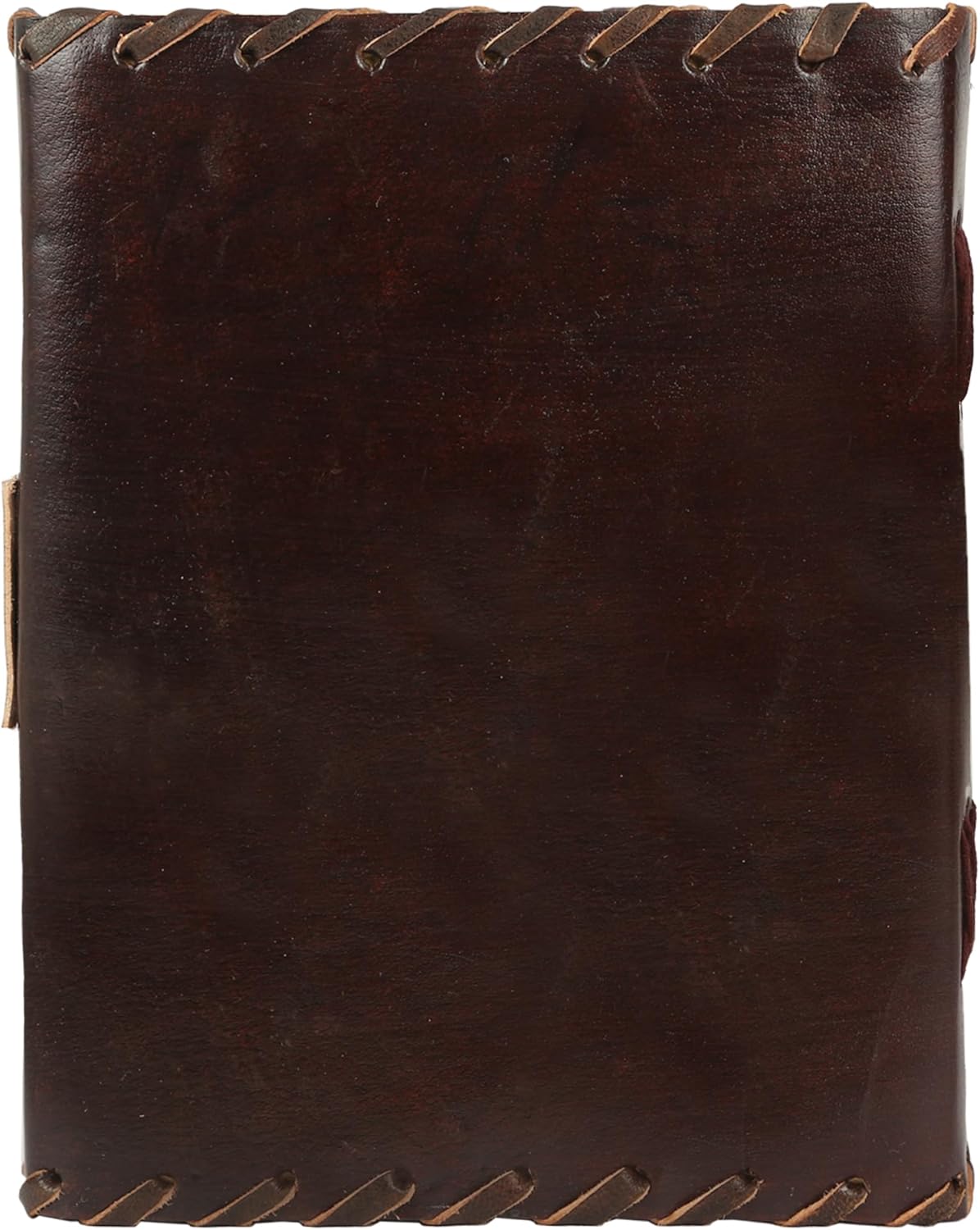Hocus Pocus Book of Spells Journal Book of Shadows – 8x6 Writing Notebook Unlined Deckle Edge Paper Leather Journal Writing For Men And Women eye cover (Spellbound Brown)
