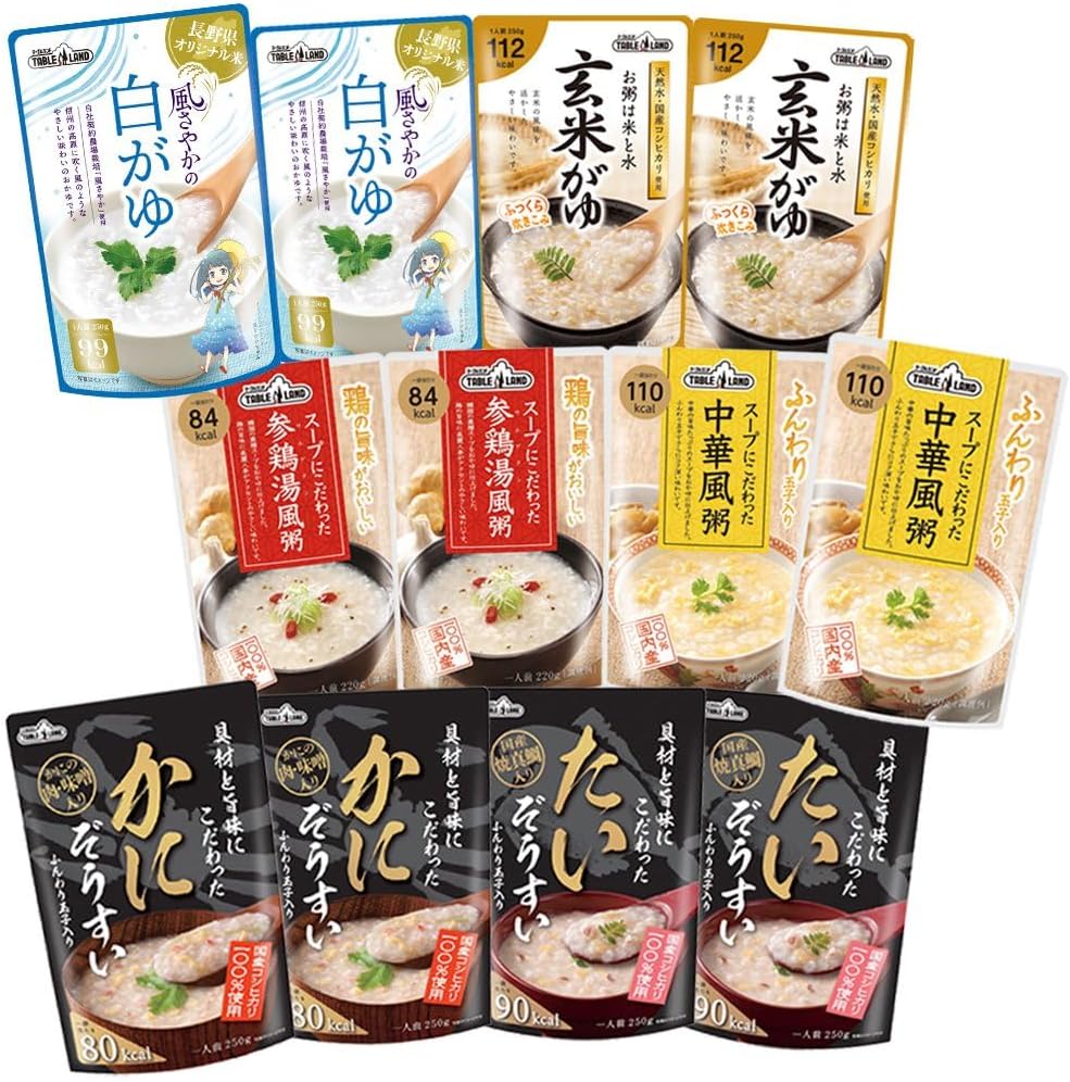 【大幅値下がり！】【Amazon.co.jp限定】テーブルランド おかゆ・ぞうすいセット 1箱 (220g×4袋+250g×8袋)が激安特価！