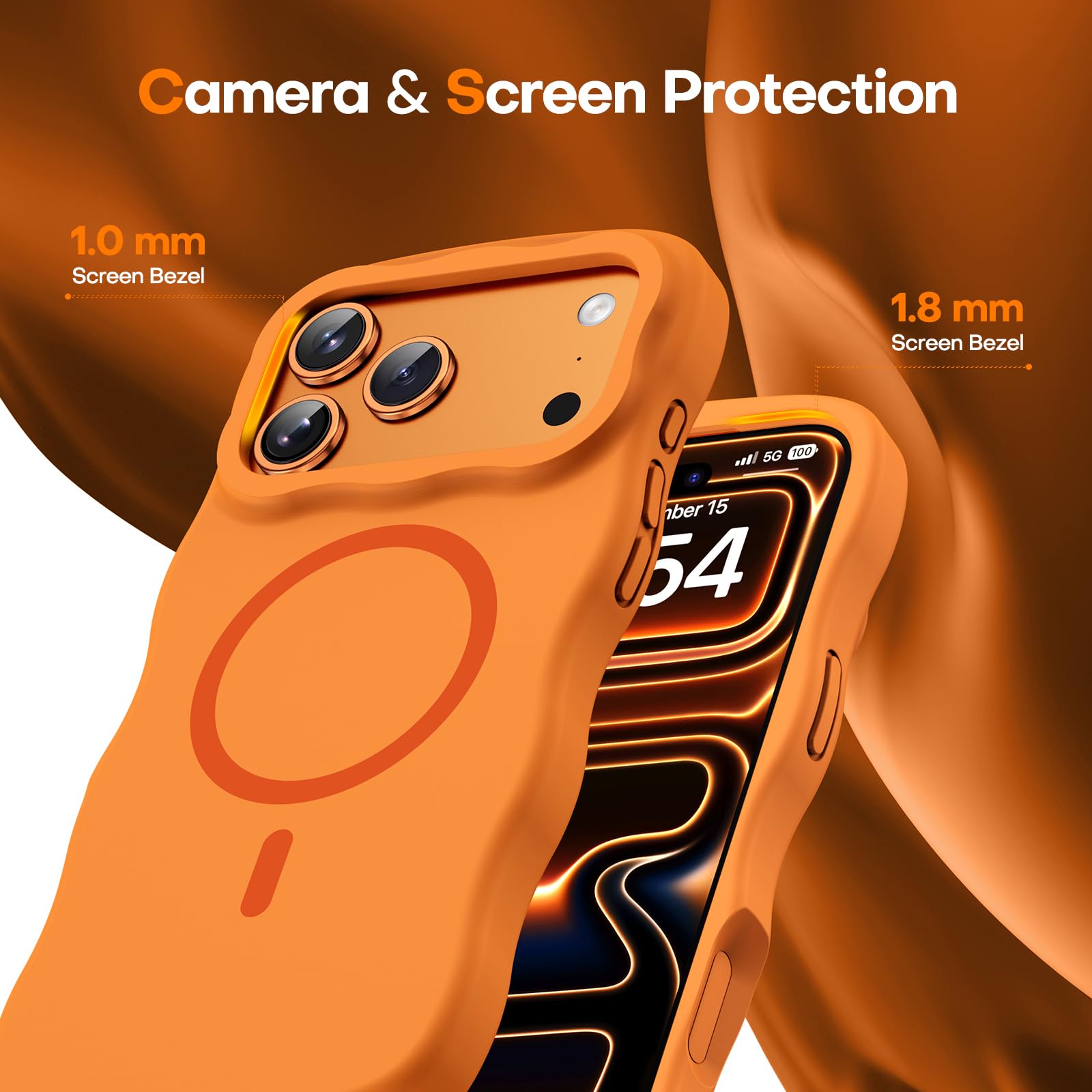 Funda magnética para iPhone 17 Pro Max, silicona gruesa, color