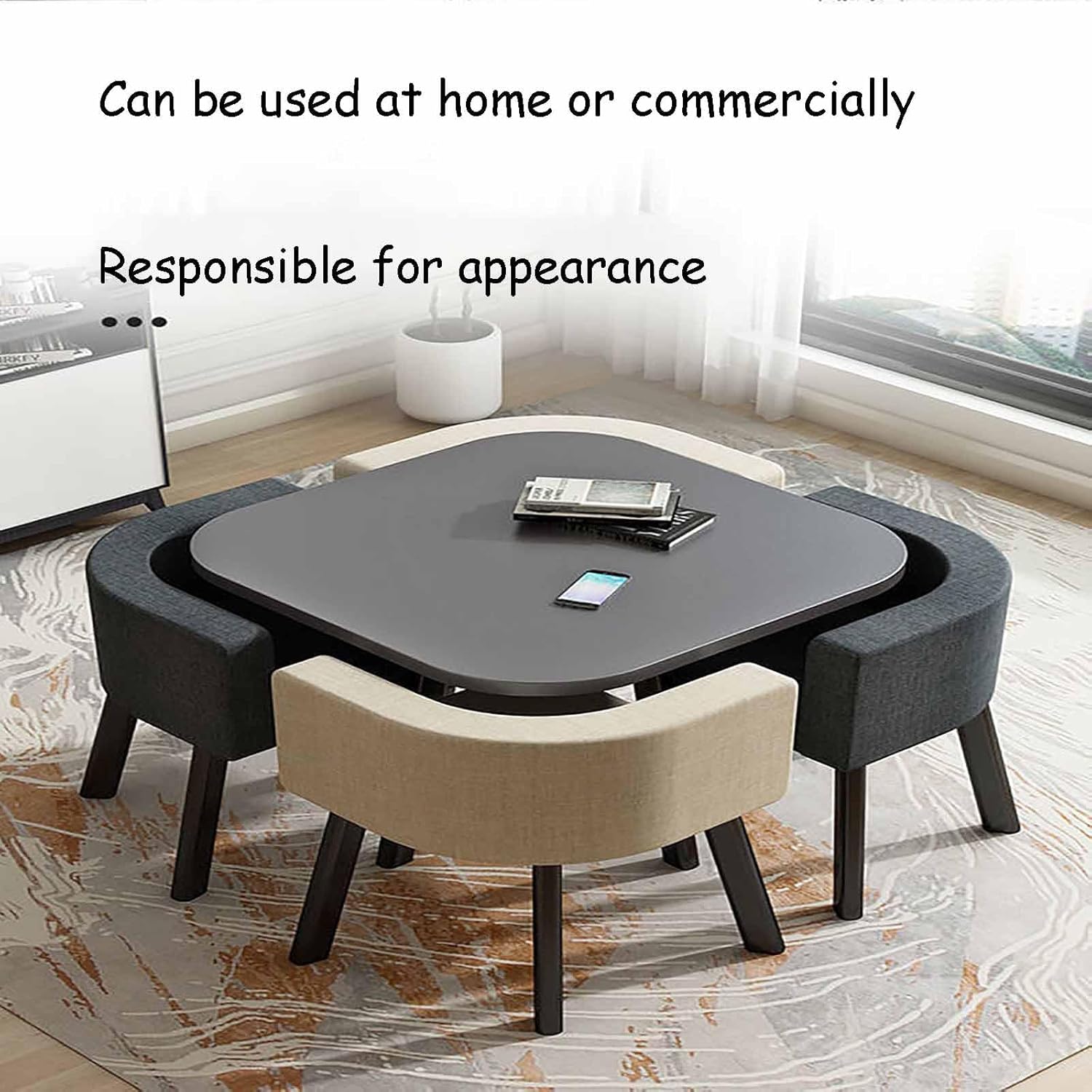 Computer Desk, Vanity Desk, Bedside Tables,Family Dining Room Furniture Set, 1 Table, Kitchen Bar Balcony Bedroom Library Billiards Hall Office 13