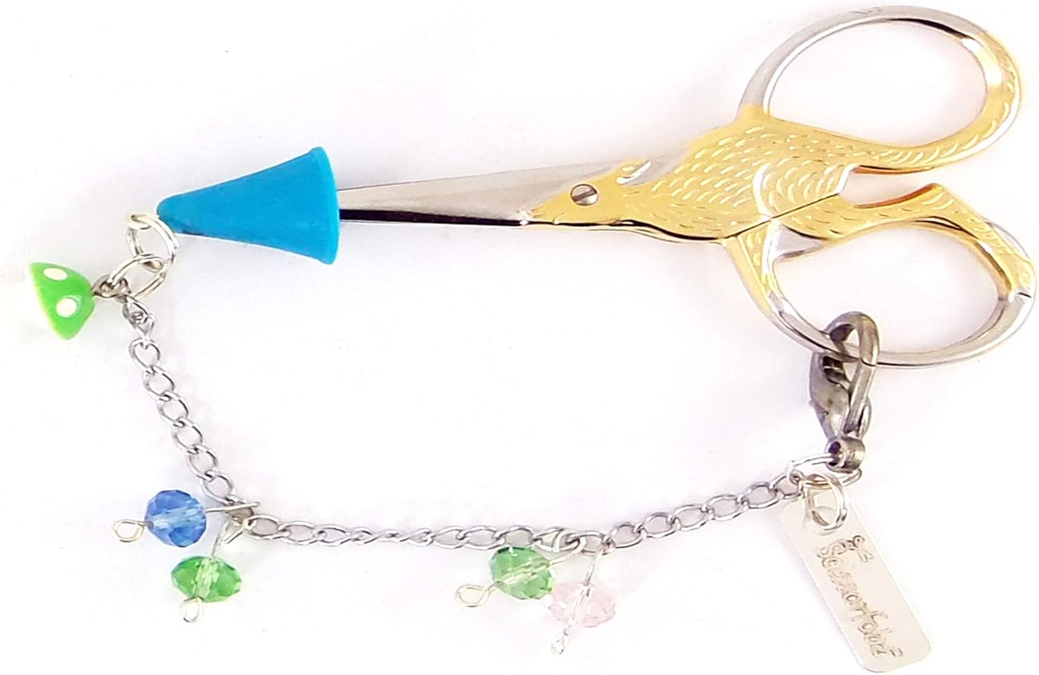 Scissors Fobs Elegant Collection - Key Ring Key chain Bracelet Wristlet Purse Backpack Bag Charm- Quilters Sewers Embroidery Gifts. Beautiful Gift Box Included. E15000204