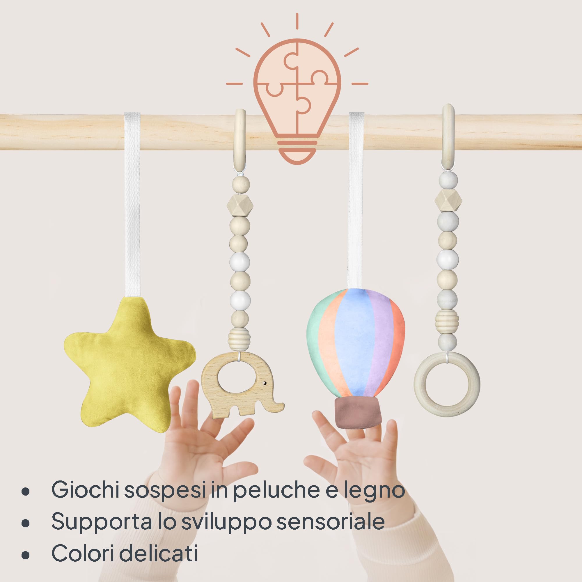 Lionelo Anis Palestrina Legno Baby Gym Giochi Rimovibili Pieghevole Centro Attività Neonato Giocattolo Montessori