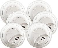 First Alert BRK SMI100-AC Hardwired Smoke Detectors with Battery Backup, 6-Pack - Interconnectable, Easy Install