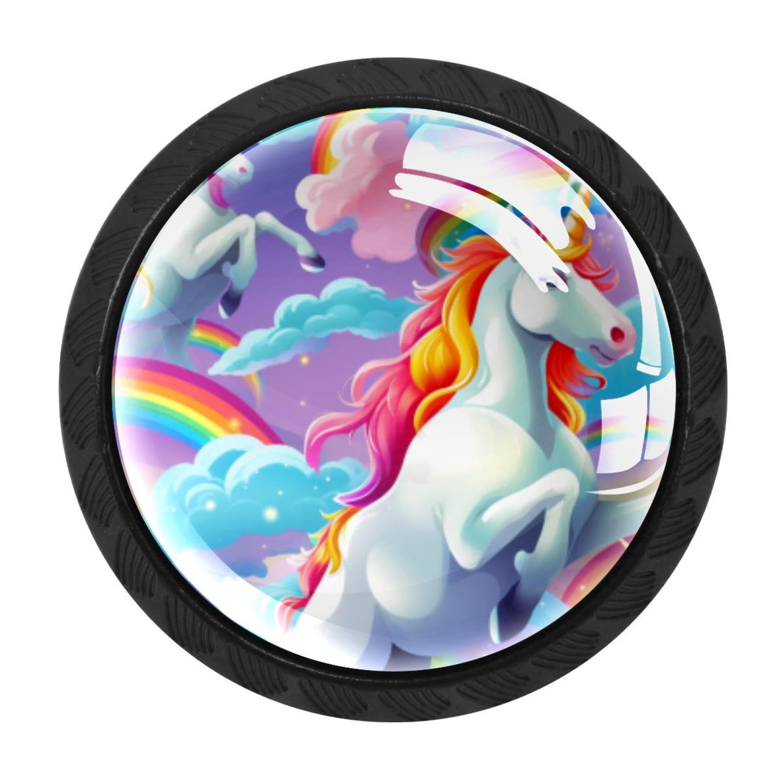 Chenzzzz Multicolored 15 4 Pack Rainbow Unicorn Drawer Knob Cabinet Hardware