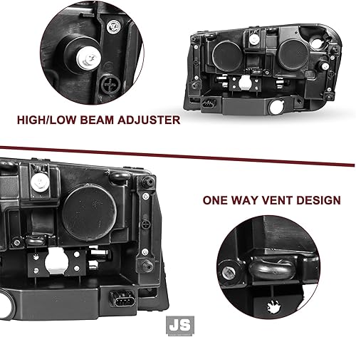 Miniatura 8 de JSBOYAT Conjunto de repuesto de faros delanteros con bombillas incluidas para Chevy Trailblazer 2002-2009 con rejilla de ancho completo para el lado