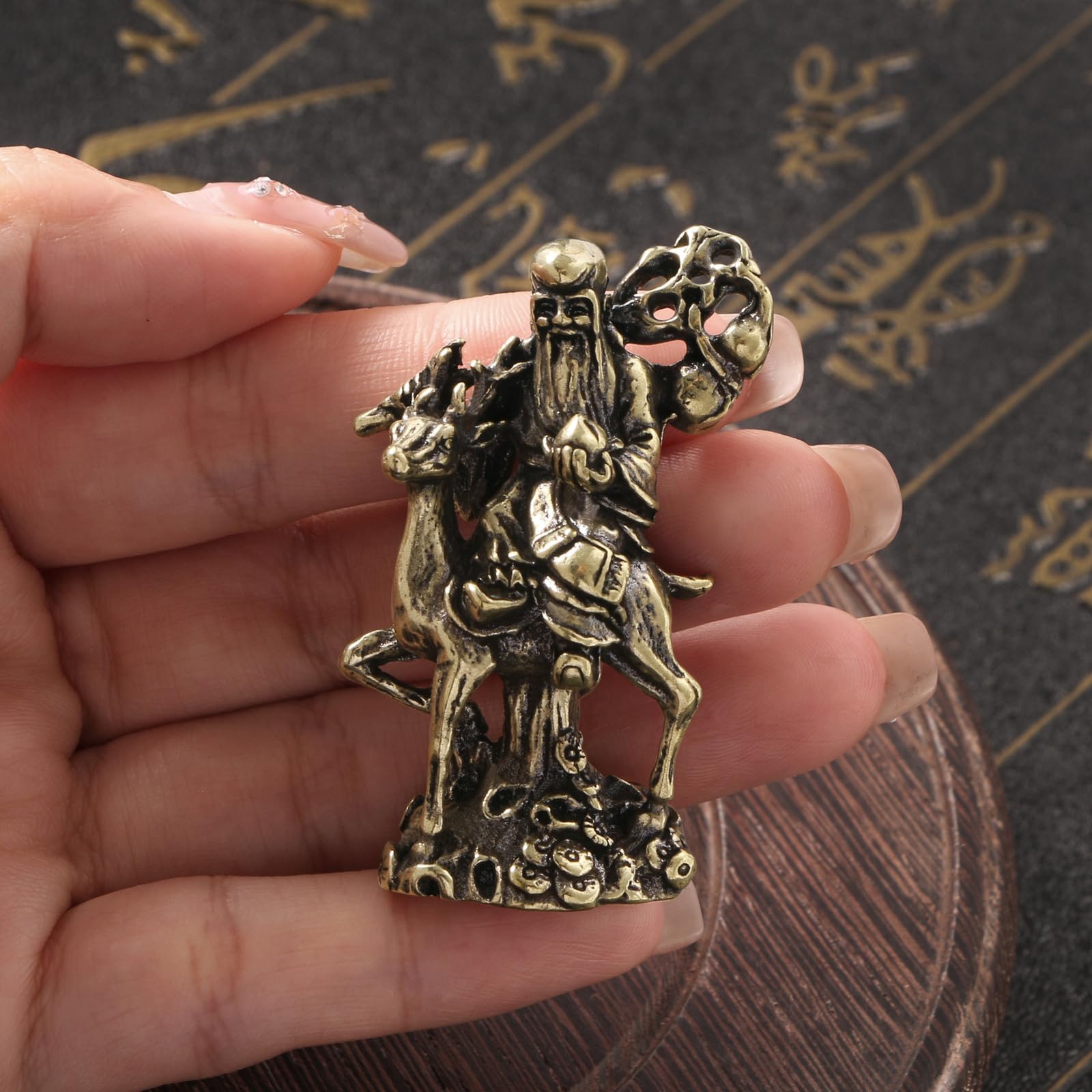 YANGPZFC Small Copper Statue Ornament Brass Statue For Desk Decor, Handcrafted Vintage Sculpture