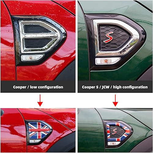 Miniatura 4 de Adhesivo decorativo para guardabarros de luz lateral de señal de giro para Mini Cooper 3 generación F60 Countryman 2017 y más accesorios decorativos