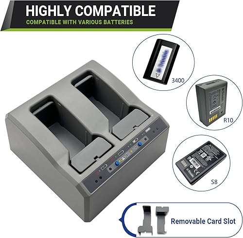 Miniatura 4 de Cargador de batería dual para Trimble GPS S8 S6 R6 R7 R8 R10 Batería, nueva actualización cargador dual para Trimble Total Station GNSS GPS RTK