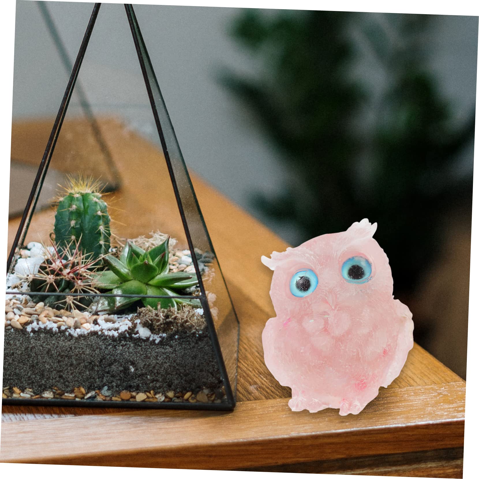 フクロウ型置物 淡いピンク Amazon.co.jp: HOOTNEE ピンククリスタル製のフクロウ型置物 繊細