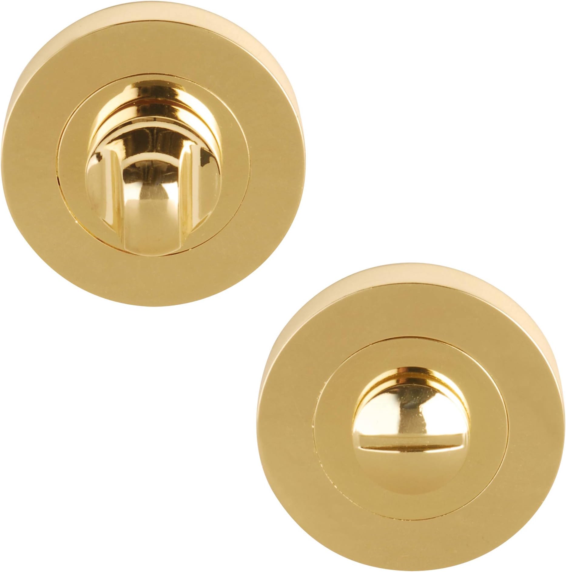 Excel Architectural DH3617 Round Bathroom Turn & Release, Polished Brass