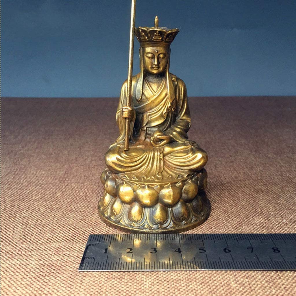 Amazon｜極小仏像 地蔵菩薩座像 銅製（古色）仏像 坐禅 骨董複製品