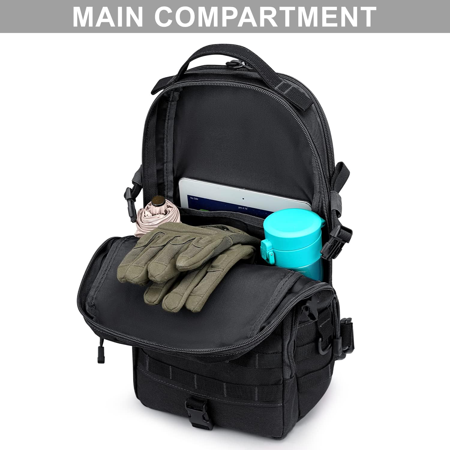 G4Free EDC Bag Tactical Sling Bag Backpack Molle Chest Shoulder Assault Pack Rectangular Outdoor Daypack(Black) : Sports & Outdoors