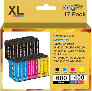 604 XL wkłady do drukarki, kompatybilne z drukarkami Epson 604, wielopak, do Expression Home XP-3200, XP-4200, XP-2205, XP-3205, XP-4205, XP-4205, XP-2200, Workforce WF-2910, WF-2930, WF-2935, 2950