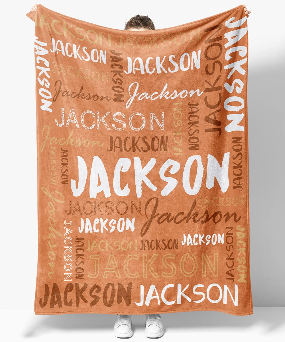 OLIVE OLIVIA Personalized Blankets for Kids with Names,Customized Blankets with Name for Adult,Custom Blanket,Gift for Birthday, 30''x40''