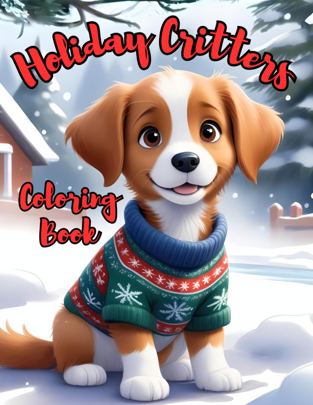 Holiday Critters: A Festive Adult Coloring Book — 50 Cute Animals, Cozy Winter Scenes & Whimsical Christmas Illustrations | Single-Sided Premium Paper | Perfect Christmas Gift