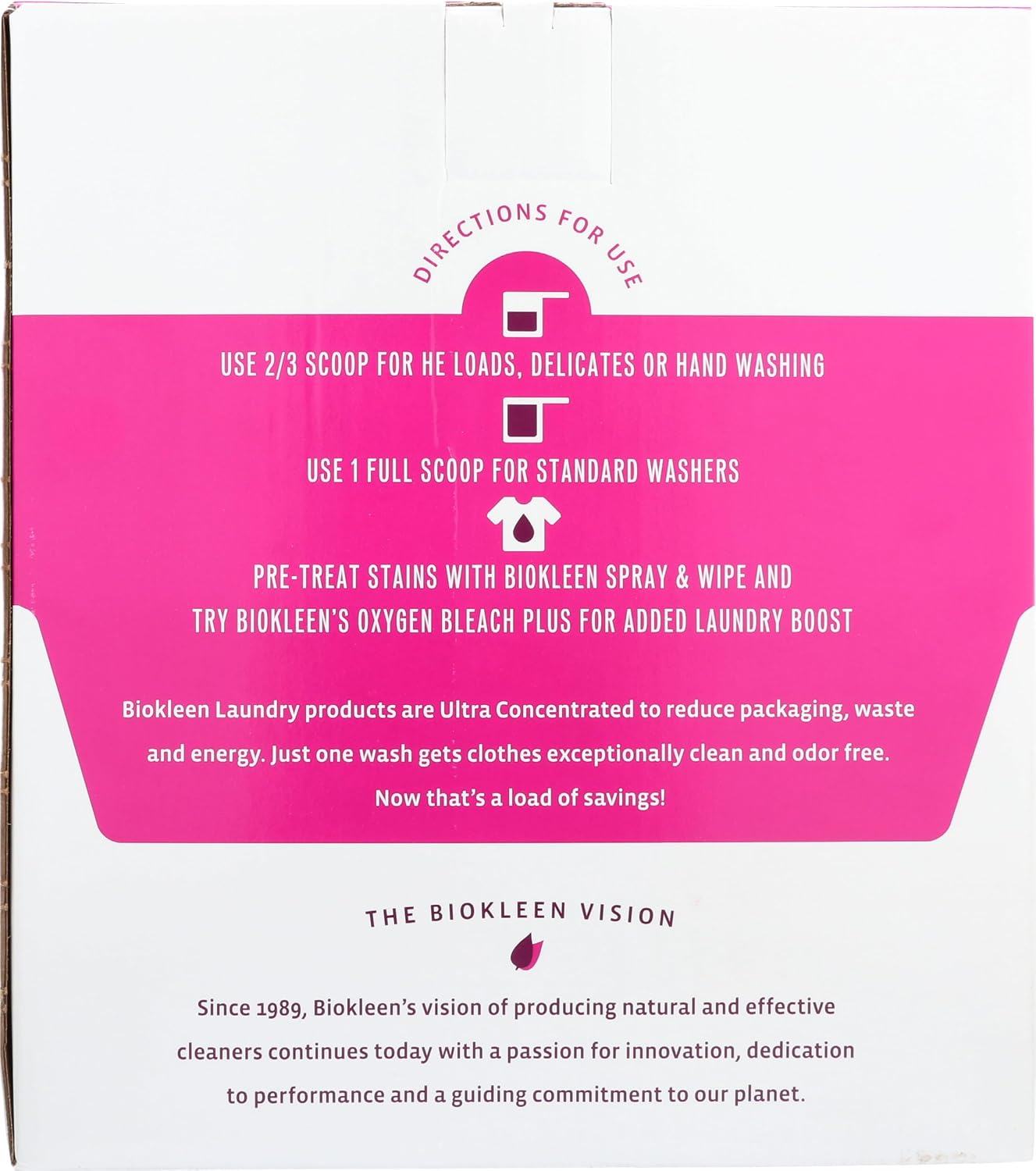 Biokleen Free & Clear Natural Laundry Detergent - 150 Loads - Powder, Concentrated, Eco-Friendly, Plant-Based, No Artificial Fragrance or Preservatives, Free & Clear image 3